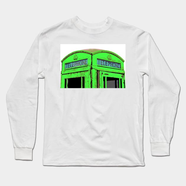 Green Phone Box Long Sleeve T-Shirt by Jane Braat